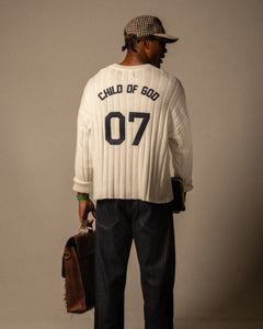 RIBBED SWEATER COG - 'OFF-WHITE & NAVY'