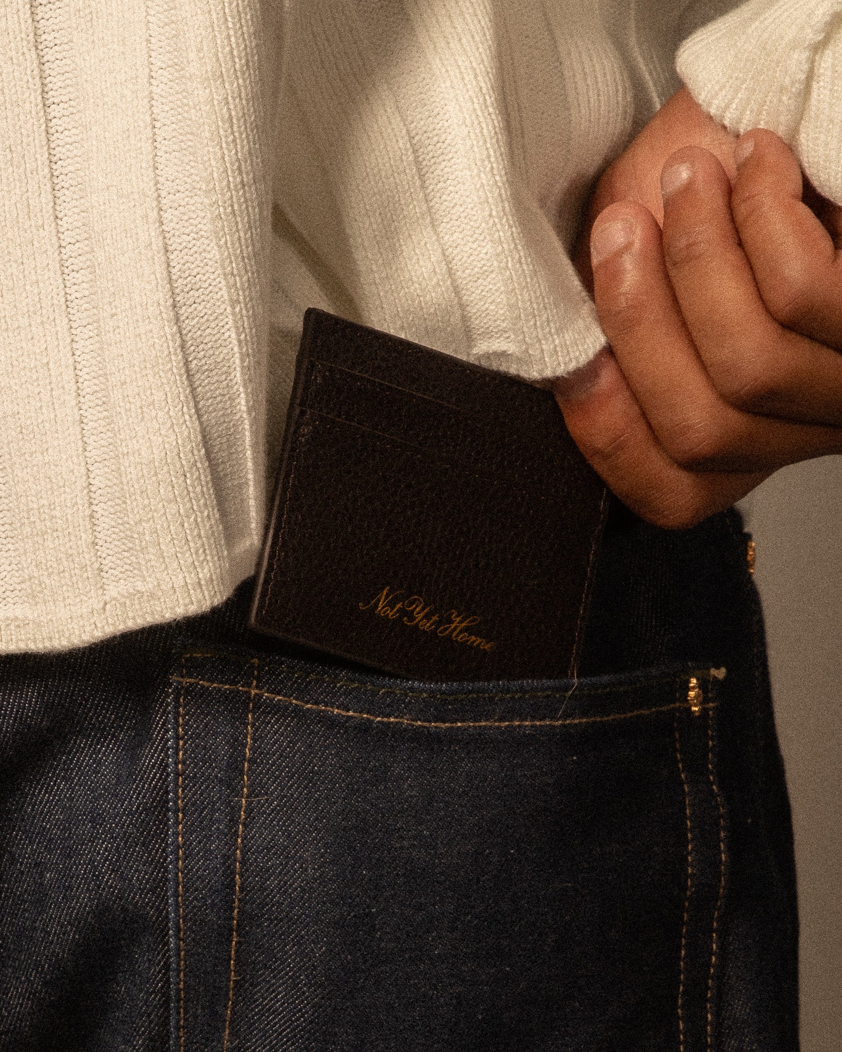 'THE SCRIPT' CARD HOLDER - DARK BROWN – NOT YET HOME