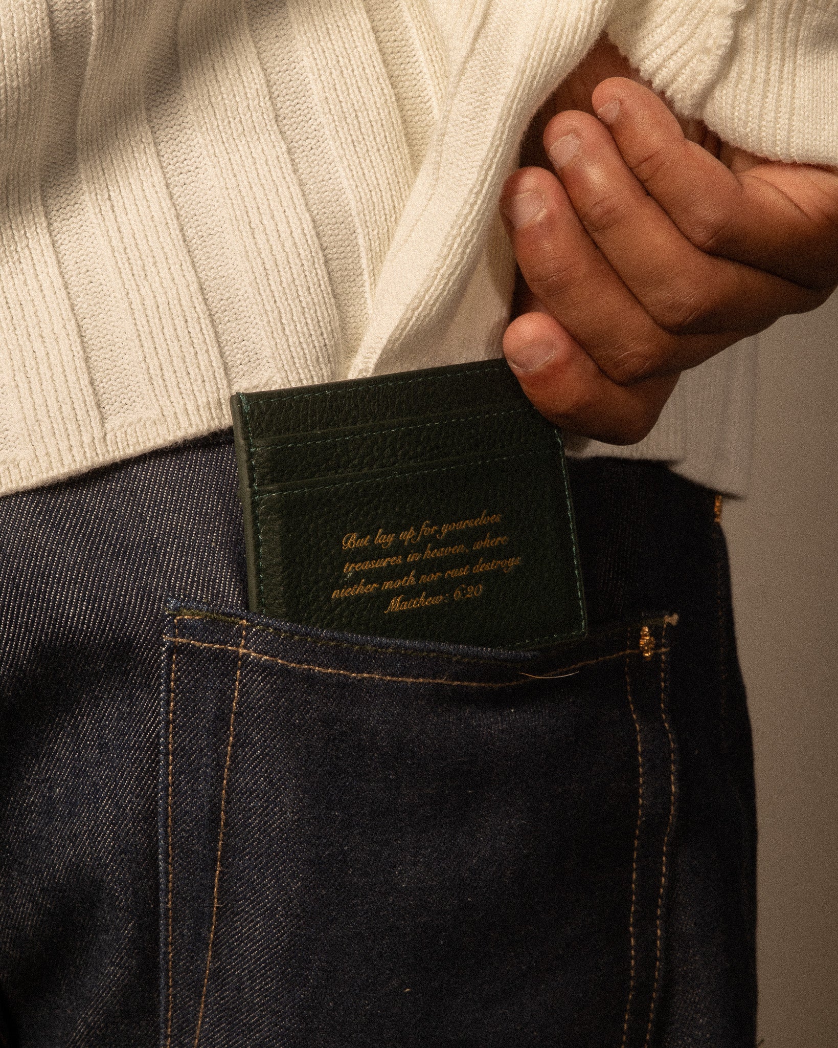 'THE SCRIPT' CARD HOLDER - DARK BROWN – NOT YET HOME