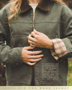 NYH WORK JACKET - WASHED OLIVE (BLANK) – NOT YET HOME