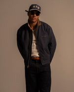 Load image into Gallery viewer, 'JESUS DID THE WORK' JACKET - NAVY
