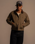 Load image into Gallery viewer, 'JESUS DID THE WORK' JACKET - OLIVE

