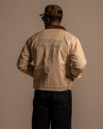 Load image into Gallery viewer, 'JESUS DID THE WORK' JACKET - VINTAGE WHITE
