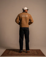 Load image into Gallery viewer, 'JESUS DID THE WORK' JACKET - SADDLE BROWN
