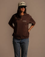 Load image into Gallery viewer, 'OVAL LOGO' TEE - BROWN
