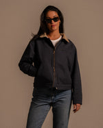 Load image into Gallery viewer, 'JESUS DID THE WORK' JACKET - NAVY
