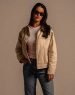 Load image into Gallery viewer, 'JESUS DID THE WORK' JACKET - VINTAGE WHITE
