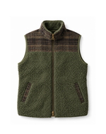 Load image into Gallery viewer, WOOL PLAID FLEECE VEST
