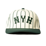 Load image into Gallery viewer, PINSTRIPE CAP - OFF-WHITE &amp; SIGNATURE GREEN
