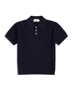 Load image into Gallery viewer, CROSS KNIT POLO NAVY
