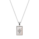 Load image into Gallery viewer, CROSS NECKLACE - PEARL &amp; SILVER
