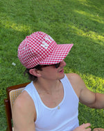 Load and play video in Gallery viewer, GINGHAM CAP - RED
