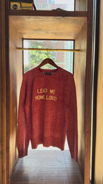 Load and play video in Gallery viewer, LEAD ME HOME, LORD SWEATER - FADED RED
