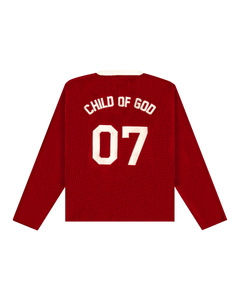 'CHILD OF GOD’ KNIT SWEATER - RED