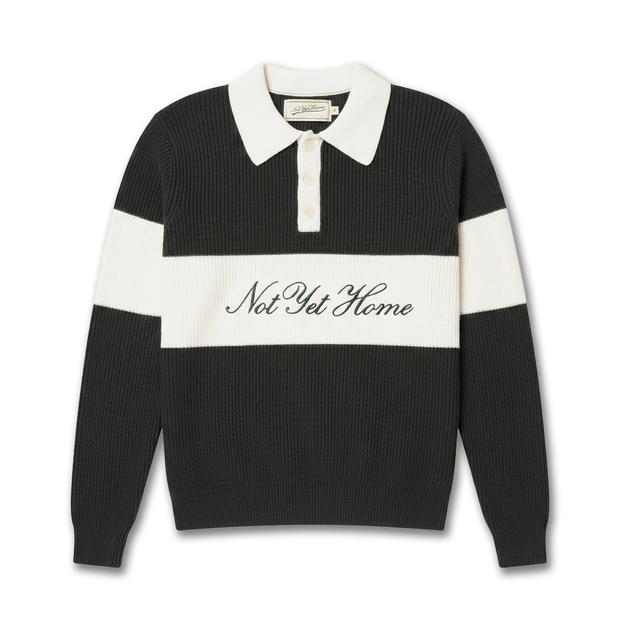 KNIT RUGBY POLO – NOT YET HOME